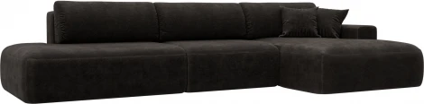 Диван угловой Лига-036 НПБ Модерн Лонг правый угол Лига Диванов (Велюр) арт.127748