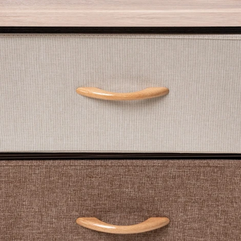 Комод Leset Локи 3 ящ. с полкой, Коричневый, Бежевый Leset (Искусственный лен/Бежевый,Коричневый) арт.2500000183515