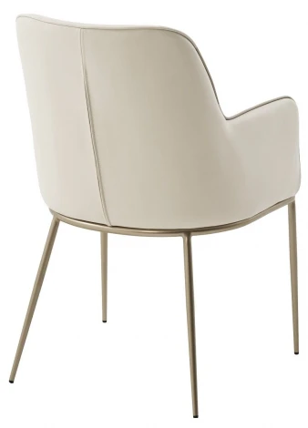 Стул БРУНО (BRUNO) цвет МОЛОЧНЫЙ Milk T1-02, экокожа / шампань, ®DISAUR M-City 64386