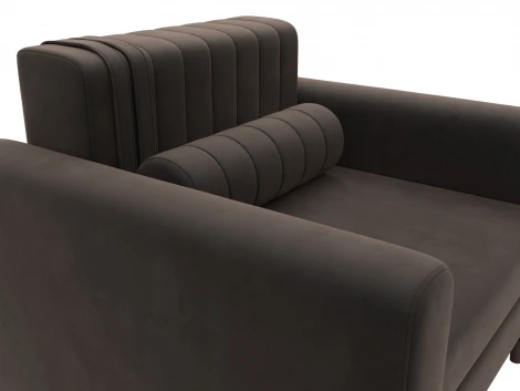 Кресло Лига-070 (ЛДСП,Брус,Фанера/Дерево/Велюр/Коричневый) Лига Диванов 132560