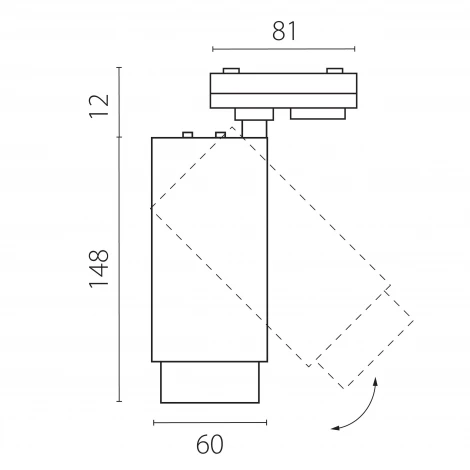 Трековый светильник однофазный светодиодный Lightstar Fuoco P+CCT 218027 с выбором мощности, цветовой температуры и угла освещения 220V 22W