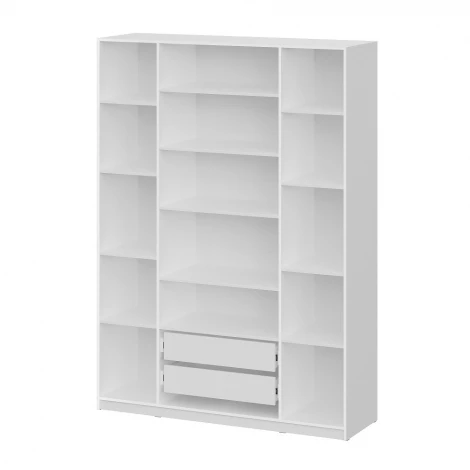 Шкаф распашной с наполнением Арника (13 полок + 2 ящика) ШК 5 (1600), Белый