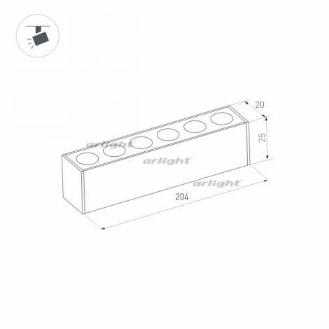Трековый светильник магнитный Arlight 033237 (LED, 24V)