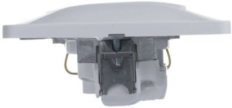 Розетка встраиваемая с заземлением и шторками (белый) Systeme Electric Glossa GSL000144