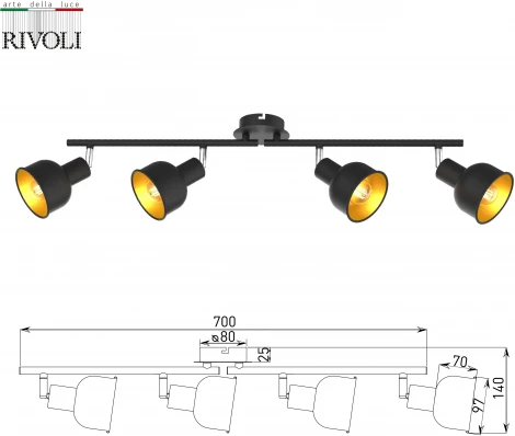 Спот на штанге Rivoli Jessica 7050-704