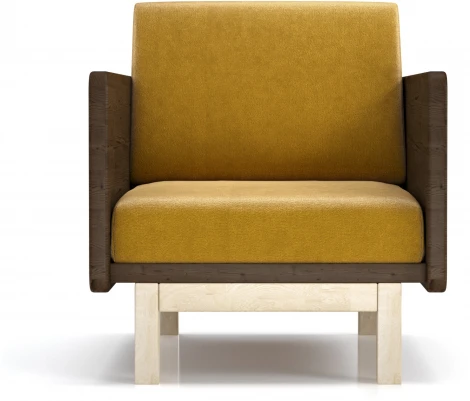 Кресло Arsko Двалин орех велюр горчичный