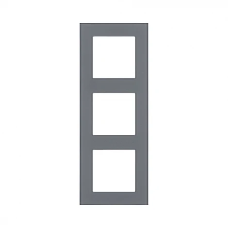 Рамка 3-постовая стекло серый Kollinger Asthetik AS3GY