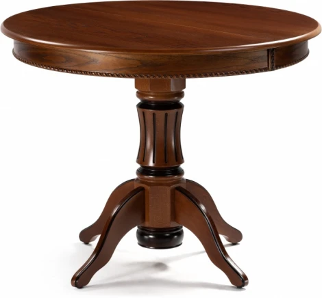 Стол деревянный Woodville Павия 100 орех с коричневой патиной арт.615206