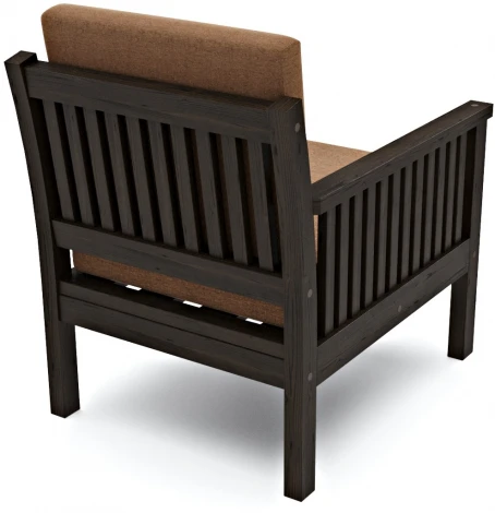 Кресло Arsko Норман венге коричневая рогожка