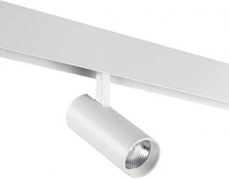 Трековый светильник низковольтный диммируемый Novotech Flum 359495 SHINO белый LED 12W 48V 3000-6500K (управление смартфоном, умный дом - Алиса, Tuya Smart, Smart Life)