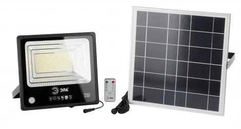 Прожектор уличный светодиодный на солнечной батарее с датчиком движения и пультом ЭРА ERAPRO-150
