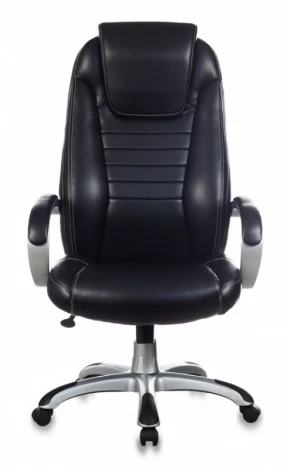 Кресло руководителя Бюрократ T-9923 черный Leather Venge Black эко.кожа крестовина пластик пластик серебро