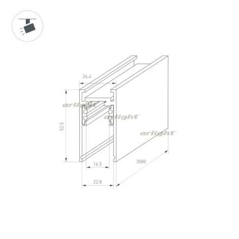 Шинопровод магнитный Arlight 033633 (48V)