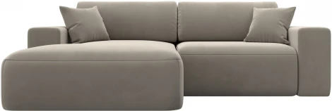 Диван угловой Лига-036 НПБ Классик левый угол (Бежевый/Микровельвет) Лига Диванов арт.121364L