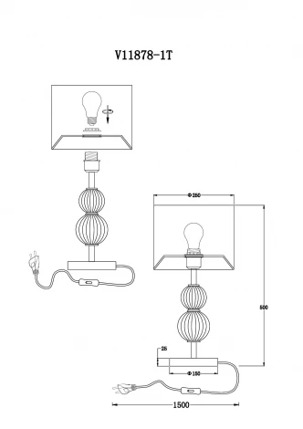 Настольная лампа Moderli Brumi V11878-1T