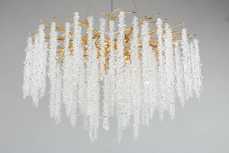 Подвесная люстра Aployt Paulina APL.848.03.15 (220V, хрусталь, на тросе, ветки)