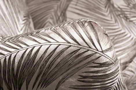 Кресло Verona вращающееся,вельвет принт листья Valdes110-BEG/бронза 70*77*80см Garda Decor