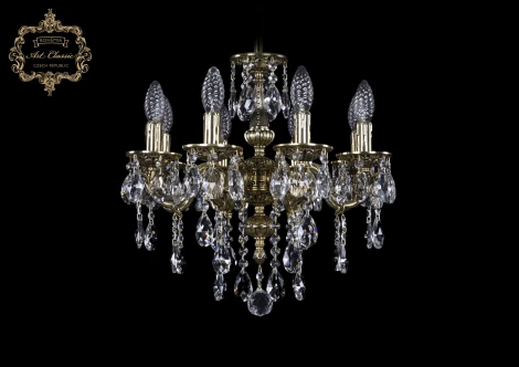 Подвесная люстра с хрустальными подвесками Art Classic 31.05 31.05.8.125.B.GB.Sp