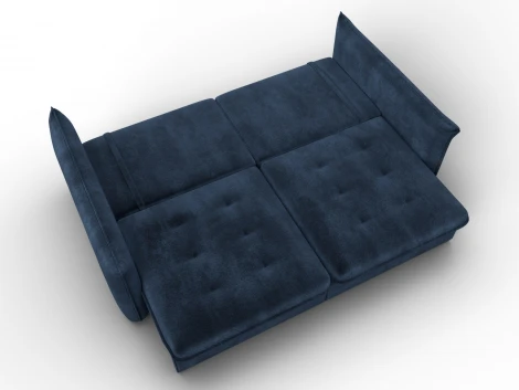 Диван прямой Лига-100 НПБ (ДСП,Фанера/Пластик/Велюр/Синий) Лига Диванов 133655