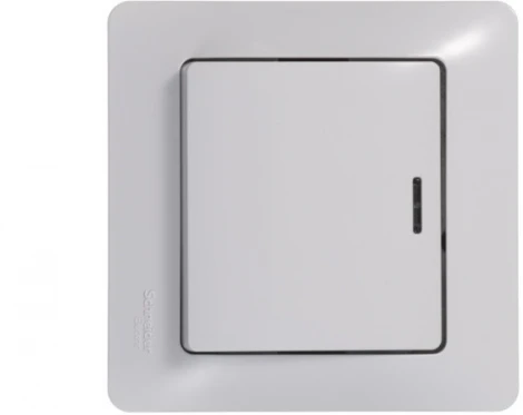 Выключатель встраиваемый одноклавишный с подсветкой (белый) Systeme Electric GSL000163