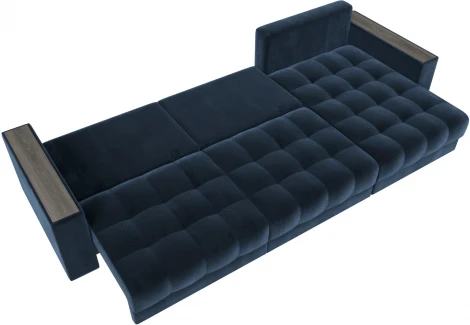 Диван угловой с декором Лига-049 НПБ Лонг Лига Диванов (Велюр) арт.128311