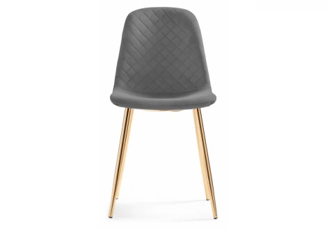 Стул Woodville на металлокаркасе Dabl dark gray / gold 15324