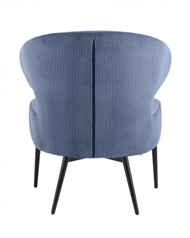 Кресло Stool Group лаунж Royal Stripes велюр синий УТ000036775