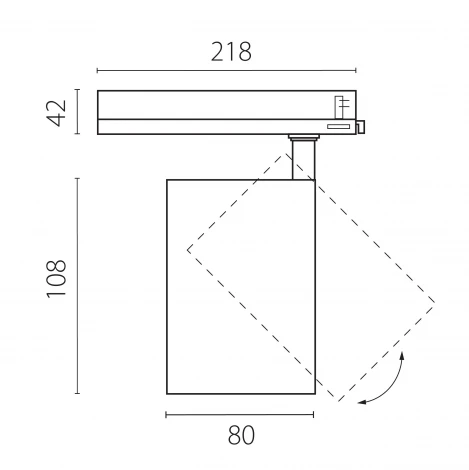 Трековый светильник трехфазный светодиодный LED 30W 220V с управлением TRIAC Lightstar Alta Base A5337TRIAC