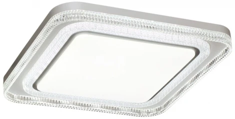 Настенно-потолочный светильник Sonex Suzy Silver 7685/EL пластик/серебристый LED 70Вт 3000-6000K 490х490 IP43 пульт ДУ (220V)