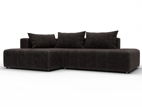 Диван угловой Лига-103 НПБ угол левый (ДСП,Брус,Фанера,Велюр/Коричневый) Лига Диванов 134827L