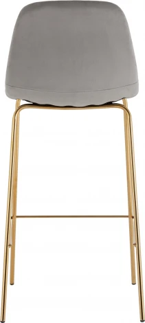 Стул барный Валенсия SN велюр серый золотые ножки 2 шт Stool Group (арт.УТ000038305)