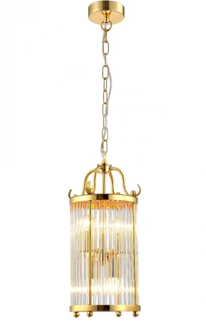 Подвесная люстра Crystal Lux Tadeo SP4 D200 GOLD/TRANSPARENTE