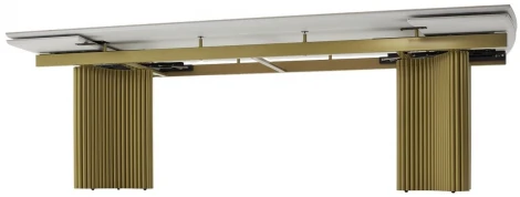 Стол АДАЖИО-2 240 (320) см цвет АРКТИКА (ARCTIC OCEAN), керамика / Золотой каркас M-City 64580