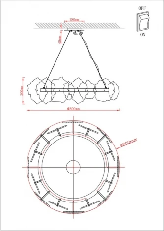 Подвесная люстра Divinare Eleanor 1713/17 SP-120 (LED, 220V, на тросе, круглые)