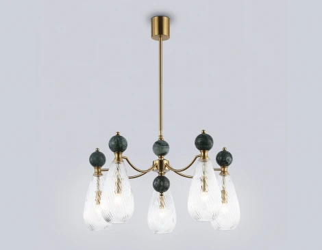 Потолочная люстра на штанге с мрамором Ambrella Ceramo Modern LH53292