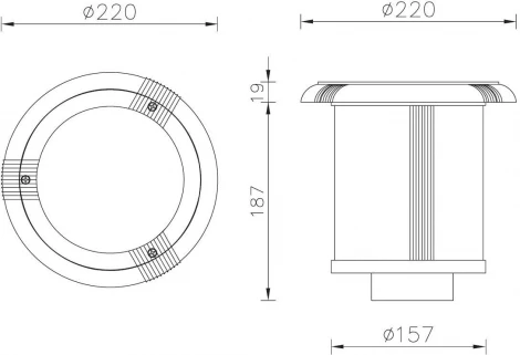 Уличный встраиваемый светильник Oasis Light ВСТРАИВАЕМЫЕ СВЕТИЛЬНИКИ 12612 S (220V, IP67)