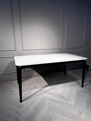 Стол обеденный IST-CASA Блум ART2922-160W, 160х90х75 см, белая керамика/черный