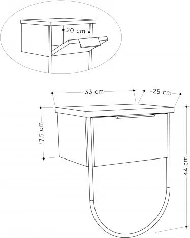 Прикроватная тумба LEVE NORFOLK NIGHTSTAND LEV00339