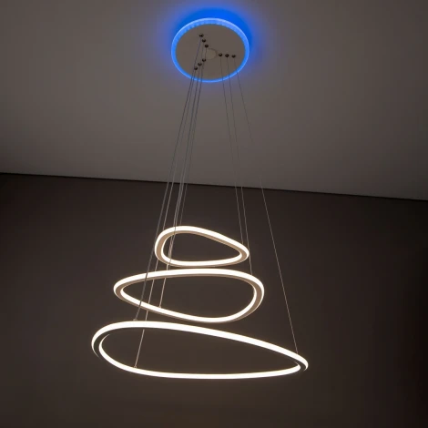 Подвесная люстра RGB Wi-Fi Citilux Неон Смарт CL731A330E (LED, 220V, умный дом - Алиса, на тросе)