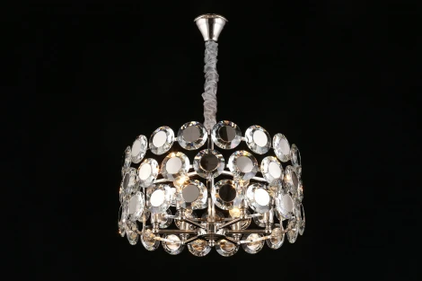Подвесная люстра Aployt Wiola APL.745.03.06 (220V, хрусталь, на цепи, круглые)