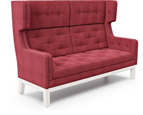 Диван Arsko Айверс Хай Беленый дуб шенилл красный