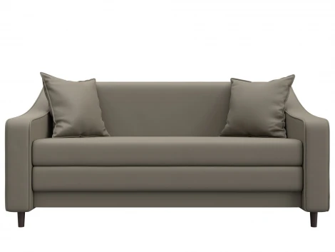 Диван прямой Лига-071 (ЛДСП,Брус,Фанера/Дерево/Экокожа/Бежевый) Лига Диванов 129769