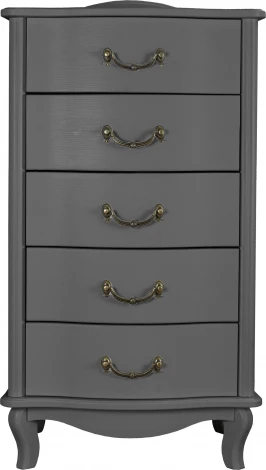 Комод Джульетта узкий 5 ящ., серый ясень Л Mebelik арт.009082