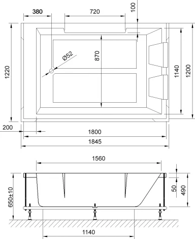 Акриловая ванна Royal Bath Triumph RB665100K 180x120 см