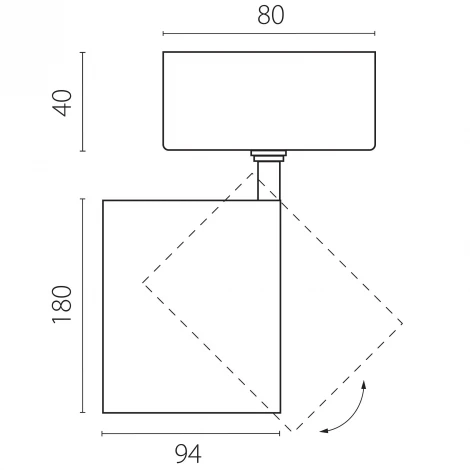 Спот накладной 40W 2800LM 20-55G с адаптером Lightstar Canno Pro C4406SO
