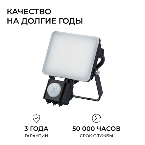 Прожектор уличный светодиодный с датчиком движения Apeyron 05-52