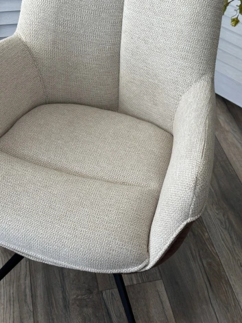 Стул M-City PONTUS 360 град. поворот. KN01-05 Бежевый/ BZ1046-21 Коричневый/ Черный