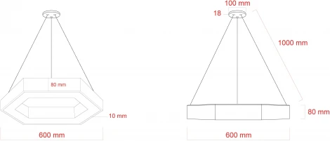 Подвесной светильник светодиодный ЭРА SPO-123-W-40K-045 (220V, на тросе, IP40)