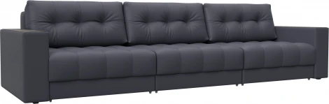 Диван прямой с декором Лига-049 НПБ Лонг Лига Диванов (Экокожа) арт.128436