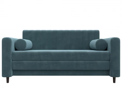 Диван прямой Лига-070 (ЛДСП,Брус,Фанера/Дерево/Велюр/Бирюзовый) Лига Диванов 129744